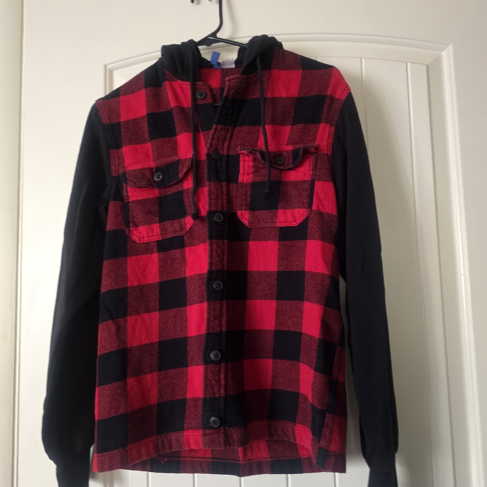 H&M Red and Black Checkered Kids Jacket